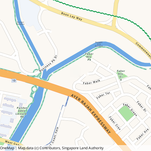 Indicative OneMap location for Faber Residence
