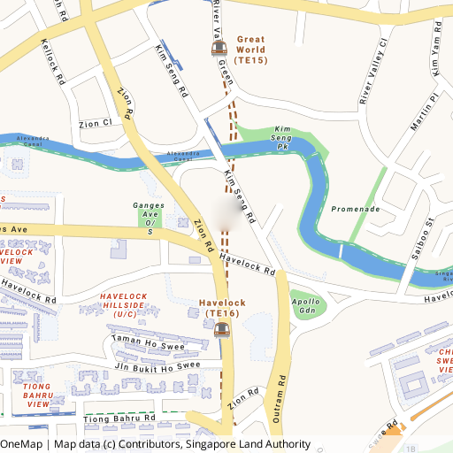 Indicative OneMap location for Zyon Grand