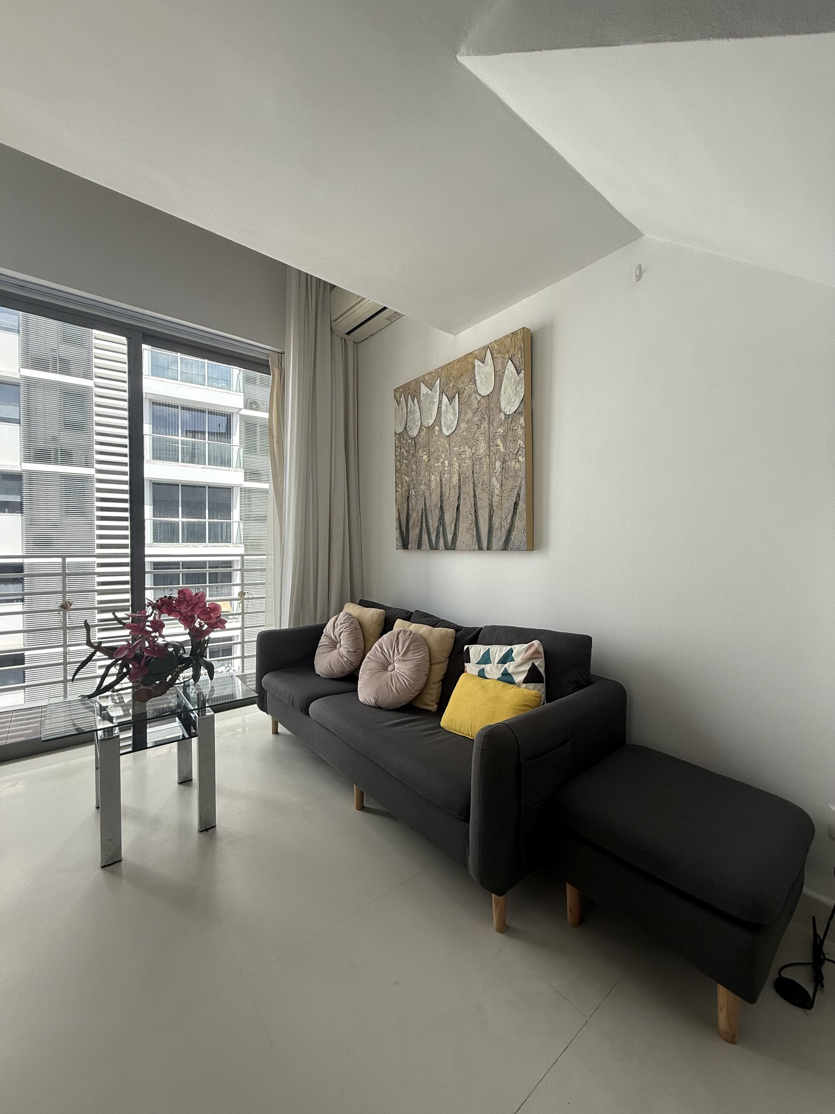 Robertson Edge penthouse lower-level living area