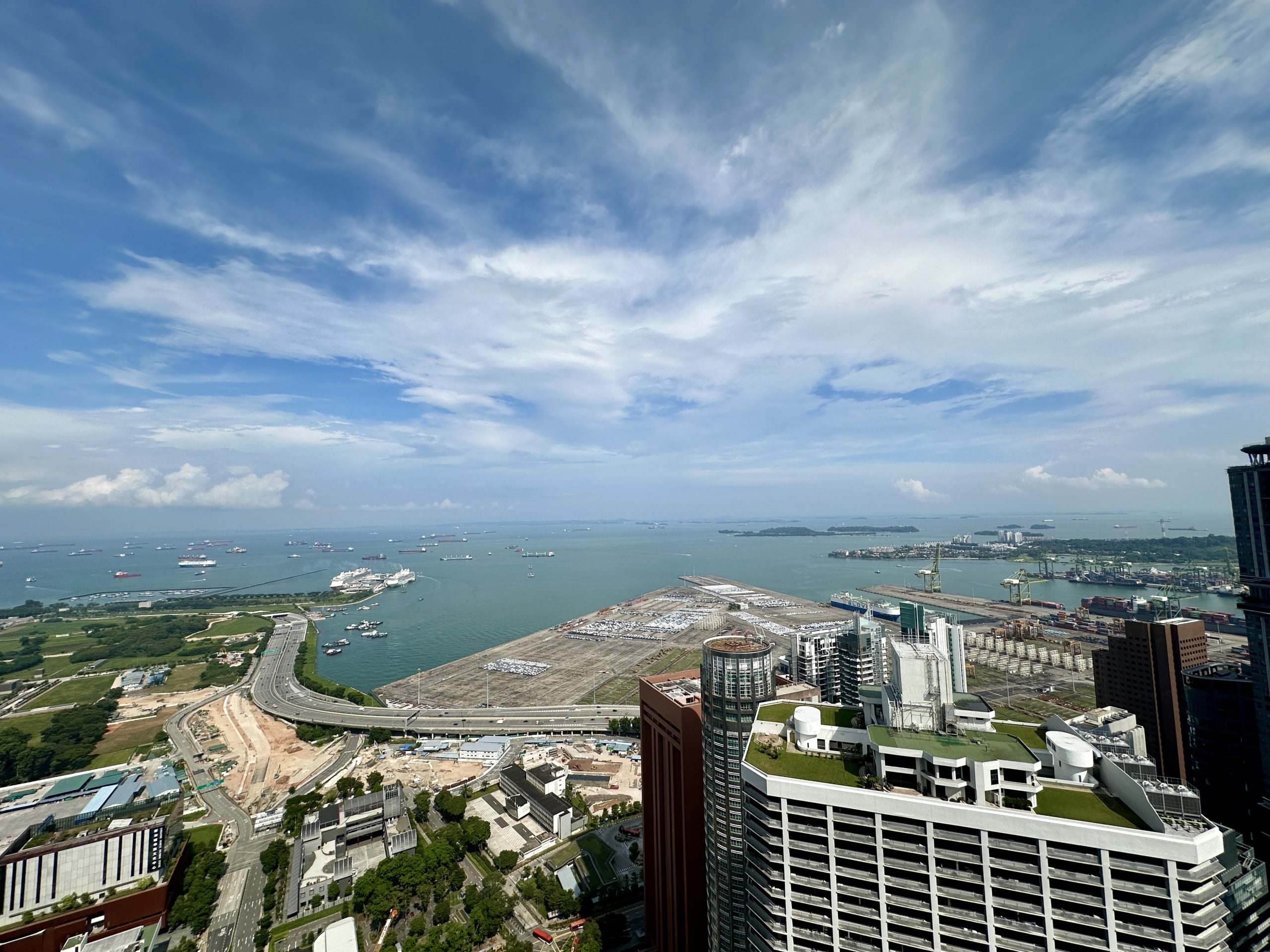 Unblocked sea view from Wallich Residence