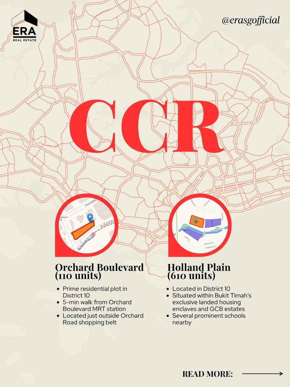 Orchard Boulevard and Holland Plain GLS sites in Singapore's Core Central Region